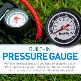 Franklin Sports Air Pump With High-Pressure Foot Pedal for Sports Balls, Bikes, Inflatables and More - Compact and Heavy Duty Franklin Sports Air Pump With High-Pressure Foot Pedal for Sports Balls, Bikes, Inflatables and More - Compact and Heavy Duty