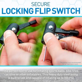 Franklin Sports Air Pump With High-Pressure Foot Pedal for Sports Balls, Bikes, Inflatables and More - Compact and Heavy Duty Franklin Sports Air Pump With High-Pressure Foot Pedal for Sports Balls, Bikes, Inflatables and More - Compact and Heavy Duty