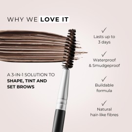 WUNDERBROW Eyebrow Gel, Waterproof, Smudgeproof, Lasts for Days, Shade: Black/Brown, Vegan and Cruelty-Free WUNDERBROW Eyebrow Gel, Waterproof, Smudgeproof, Lasts for Days, Shade: Black/Brown, Vegan and Cruelty-Free