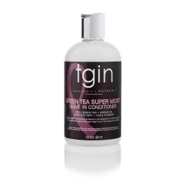 tgin Green Tea Super Moist Leave in Conditioner for Curly, Coily and Wavy Hair, with Argan Oil, Shea Butter and Green Tea, Moisturizes and Nourishes Dry Hair, 13 oz