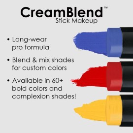Mehron Makeup CreamBlend Stick | Face Paint, Body Paint, & Foundation Cream Makeup | Perfect for Halloween .75 oz (21 g) (Silver) Mehron Makeup CreamBlend Stick | Face Paint, Body Paint, & Foundation Cream Makeup | Perfect for Halloween .75 oz (21 g) (Silver)