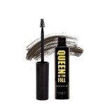 Elizabeth Mott Eyebrow Gel Makeup - Queen of the Fill Brow Tint & Volumizing Filler & Setter - Water-Resistant, Long-Lasting - Covers Grays, Defines & Shapes - Cruelty-Free - Dark Medium Brown, 4g