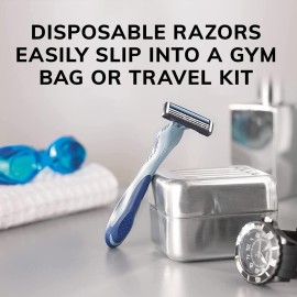 BIC Flex 3 Mens Disposable Razors With 3 Blades, Ideal Razor For Face and Body Shaving, 8 Piece Razor Kit for Men