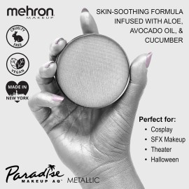 Mehron Paradise FX Metallics - Metallic Silver 1.4 oz | Professional Water Activated Shimmering Metallic Paint for Raves, Costumes, Special Effects, Halloween, Stage, Screen, Theater & Cosplay FX Mehron Paradise FX Metallics - Metallic Silver 1.4 oz | Professional Water Activated Shimmering Metallic Paint for Raves, Costumes, Special Effects, Halloween, Stage, Screen, Theater & Cosplay FX
