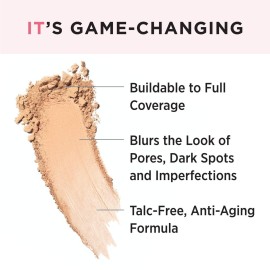 IT Cosmetics CC+ Airbrush Perfecting Powder Foundation - Buildable Full Coverage Of Pores & Dark Spots - Hydrating Face Makeup with Hydrolyzed Collagen & Niacinamide - Medium - 0.33 Oz IT Cosmetics CC+ Airbrush Perfecting Powder Foundation - Buildable Full Coverage Of Pores & Dark Spots - Hydrating Face Makeup with Hydrolyzed Collagen & Niacinamide - Medium - 0.33 Oz