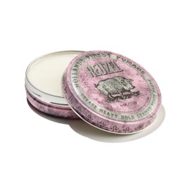 REUZEL Pink Grease Pomade, Strong All Day Hold, Oil-Based Styling Wax, Medium Shine, Easy To Wash Out, For All Hair Types