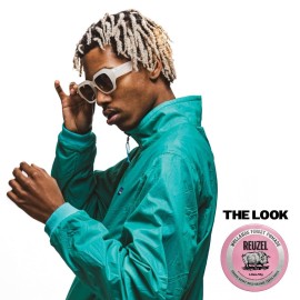 REUZEL Pink Grease Pomade, Strong All Day Hold, Oil-Based Styling Wax, Medium Shine, Easy To Wash Out, For All Hair Types