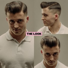 REUZEL Pink Grease Pomade, Strong All Day Hold, Oil-Based Styling Wax, Medium Shine, Easy To Wash Out, For All Hair Types