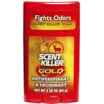 Scent Killer Gold Unscented Deodorant and Antiperspirant for Hunting Scent Control