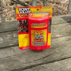 Scent Killer Gold Unscented Deodorant and Antiperspirant for Hunting Scent Control Scent Killer Gold Unscented Deodorant and Antiperspirant for Hunting Scent Control