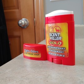 Scent Killer Gold Unscented Deodorant and Antiperspirant for Hunting Scent Control Scent Killer Gold Unscented Deodorant and Antiperspirant for Hunting Scent Control