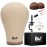 GEX 20-24 Cork Canvas Block Head Mannequin Head Wig Display Styling Head With Mount Hole (Light Brown, 22)