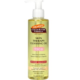Palmer\'s Cocoa Butter Skin Therapy Cleansing Facial Oil, Gentle Makeup Remover for Face, Rosehip Fragrance, 6.5 Ounce