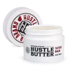 Hustle Butter Deluxe - Tattoo Butter for Before, During, and After the Tattoo Process - Lubricates and Moisturizes - 100% Vegan Replacement for Petroleum-Based Products - 1 oz