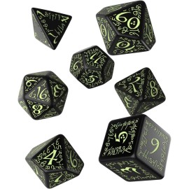 Elvish Dice Black/Glow-in-the-Dark (7) Board Game Elvish Dice Black/Glow-in-the-Dark (7) Board Game