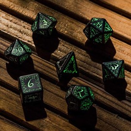 Elvish Dice Black/Glow-in-the-Dark (7) Board Game Elvish Dice Black/Glow-in-the-Dark (7) Board Game