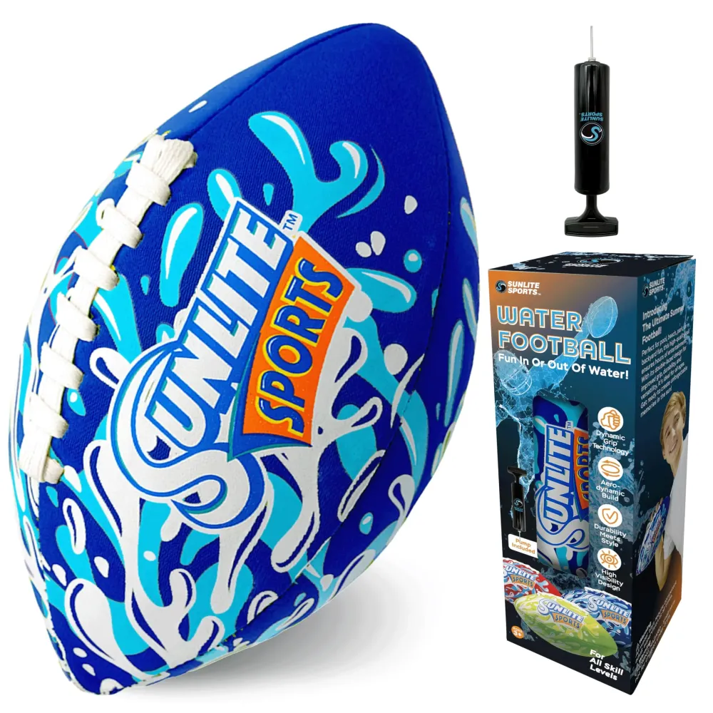 Sunlite Sports Waterproof Football, Outdoor Play, For Pool Beach Lake Park Water Toy, For Kids Children Teens Adults, Family Fun Sunlite Sports Waterproof Football, Outdoor Play, For Pool Beach Lake Park Water Toy, For Kids Children Teens Adults, Family Fun