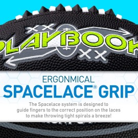 Franklin Sports Kids Football - Playbook Junior Football with Play Diagrams - Small Youth Football with Soft Cover - Black 10x6 Franklin Sports Kids Football - Playbook Junior Football with Play Diagrams - Small Youth Football with Soft Cover - Black 10x6