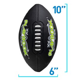 Franklin Sports Kids Football - Playbook Junior Football with Play Diagrams - Small Youth Football with Soft Cover - Black 10x6 Franklin Sports Kids Football - Playbook Junior Football with Play Diagrams - Small Youth Football with Soft Cover - Black 10x6