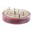 House of Cribbage - Cribbage Board Spiral Design Round Shape 4 Tracks Bloodwood/Maple with Place for Skunks, Corners & Won Games