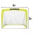 Franklin Sports Blackhawk Backyard Soccer Goal - Portable Kids Soccer Net - Pop Up Folding Indoor + Outdoor Goals - 4\' x 3\' - Optic Yellow