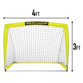 Franklin Sports Blackhawk Backyard Soccer Goal - Portable Kids Soccer Net - Pop Up Folding Indoor + Outdoor Goals - 4\' x 3\' - Optic Yellow Franklin Sports Blackhawk Backyard Soccer Goal - Portable Kids Soccer Net - Pop Up Folding Indoor + Outdoor Goals - 4\' x 3\' - Optic Yellow