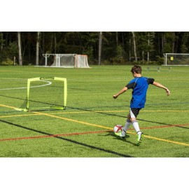 Franklin Sports Blackhawk Backyard Soccer Goal - Portable Kids Soccer Net - Pop Up Folding Indoor + Outdoor Goals - 4\' x 3\' - Optic Yellow Franklin Sports Blackhawk Backyard Soccer Goal - Portable Kids Soccer Net - Pop Up Folding Indoor + Outdoor Goals - 4\' x 3\' - Optic Yellow