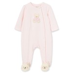 Little Me Baby-Girls Sweet Bear Footie, Light Pink, Newborn