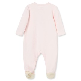 Little Me Baby-Girls Sweet Bear Footie, Light Pink, Newborn