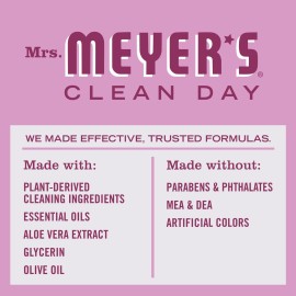 MRS. MEYER\'S CLEAN DAY Hand Soap, Made with Essential Oils, Biodegradable Formula, Peony, 12.5 fl. oz