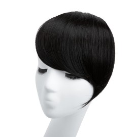SARLA Side Hair Bangs Clip in Off Black One Piece Straight Synthetic Bangs Extension for Women SARLA Side Hair Bangs Clip in Off Black One Piece Straight Synthetic Bangs Extension for Women