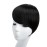 SARLA Side Hair Bangs Clip in Off Black One Piece Straight Synthetic Bangs Extension for Women