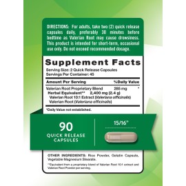 Nature\'s Truth Valerian Root Capsules | 2400mg | 90 Count | Non-GMO & Gluten Free Supplement Nature\'s Truth Valerian Root Capsules | 2400mg | 90 Count | Non-GMO & Gluten Free Supplement