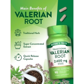 Nature\'s Truth Valerian Root Capsules | 2400mg | 90 Count | Non-GMO & Gluten Free Supplement Nature\'s Truth Valerian Root Capsules | 2400mg | 90 Count | Non-GMO & Gluten Free Supplement