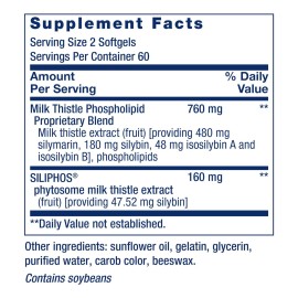 Life Extension Advanced Milk Thistle - With Silybin, Phosphatidylcholine and other Phospholipid - For Liver, Kidney Health & Detox - Non-GMO, Gluten-Free -120 Softgels Life Extension Advanced Milk Thistle - With Silybin, Phosphatidylcholine and other Phospholipid - For Liver, Kidney Health & Detox - Non-GMO, Gluten-Free -120 Softgels