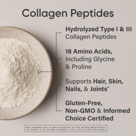 Sports Research Collagen Peptides for Women & Men, Unflavored, 16 oz., Hydrolyzed Type 1 & 3 Collagen Powder Protein Supplement for Healthy Skin, Nails, Bones & Joints Sports Research Collagen Peptides for Women & Men, Unflavored, 16 oz., Hydrolyzed Type 1 & 3 Collagen Powder Protein Supplement for Healthy Skin, Nails, Bones & Joints
