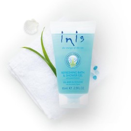 Inis the Energy of the Sea Refreshing Bath and Shower Gel - Travel Size Body Wash for Women and Men - Ocean Fresh Fragrance - 2.9 Fl Oz