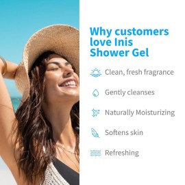 Inis the Energy of the Sea Refreshing Bath and Shower Gel - Travel Size Body Wash for Women and Men - Ocean Fresh Fragrance - 2.9 Fl Oz
