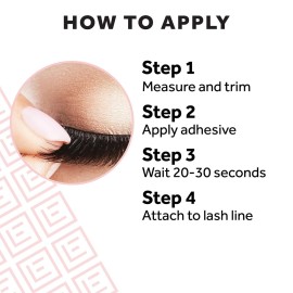 Eylure Naturals No. 020 Reusable Eyelashes, Adhesive Included, Black, 4 Pairs Eylure Naturals No. 020 Reusable Eyelashes, Adhesive Included, Black, 4 Pairs