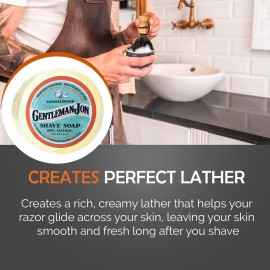 Gentleman Jon Sandalwood Shaving Soap for Men - Creates the Perfect Lather - Ideal for Smooth Shaves - Moisturizes and Protects - Elevate Your Grooming with this Classic Shave Essential (2.25 oz) Gentleman Jon Sandalwood Shaving Soap for Men - Creates the Perfect Lather - Ideal for Smooth Shaves - Moisturizes and Protects - Elevate Your Grooming with this Classic Shave Essential (2.25 oz)