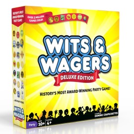 Wits & Wagers Deluxe Board Game by North Star Games - Award Winning Trivia Game - 4+ Players - Ultimate Party Game for Family, Teens and Adults. Wits & Wagers Deluxe Board Game by North Star Games - Award Winning Trivia Game - 4+ Players - Ultimate Party Game for Family, Teens and Adults.