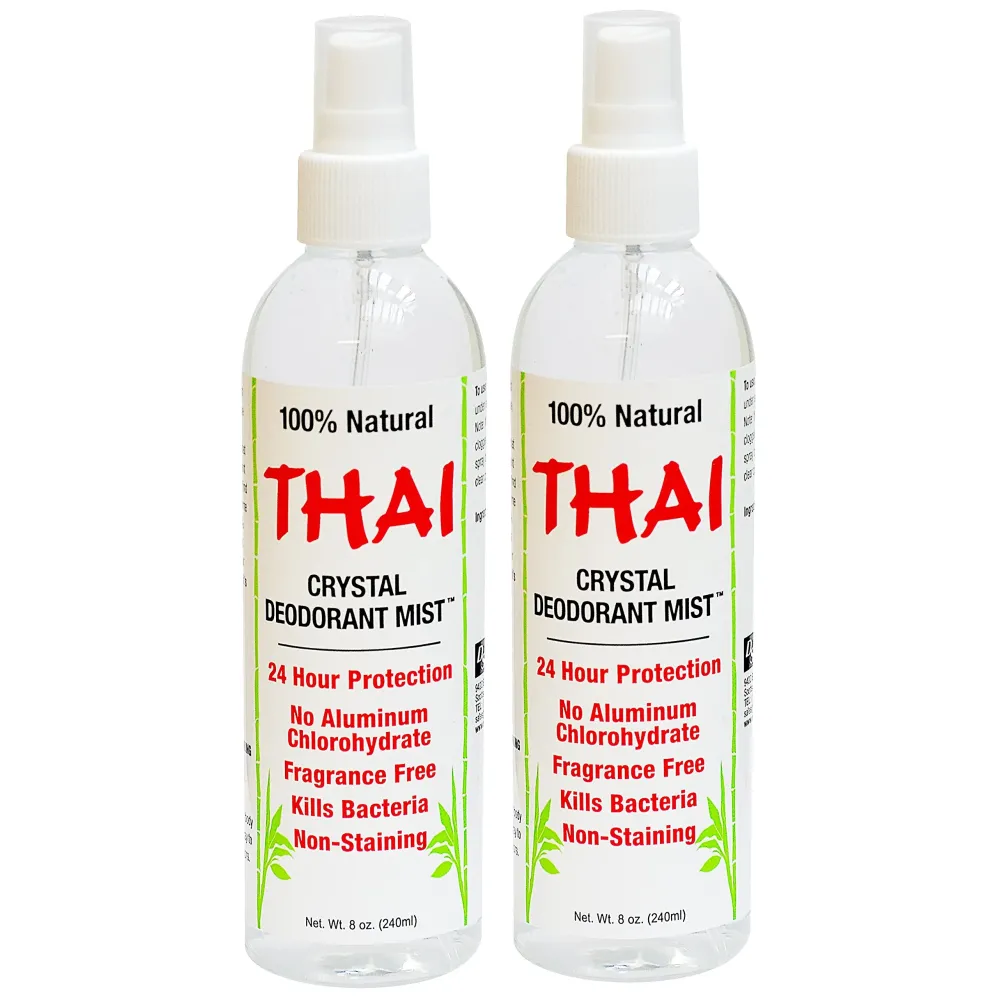 Thai Deodorant Stone Crystal Mist Natural Deodorant Spray 8 oz. Bundle, Pack of 2 Thai Deodorant Stone Crystal Mist Natural Deodorant Spray 8 oz. Bundle, Pack of 2