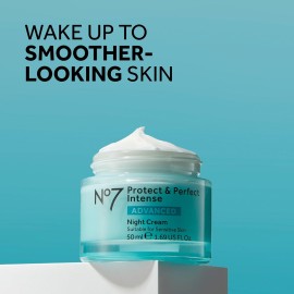 No7 Protect & Perfect Anti Aging Skincare Set - Includes SPF 30 Daytime Face Cream, Hydrating Shea Butter Night Cream & Hyaluronic Acid Face Serum (3 Piece Kit)