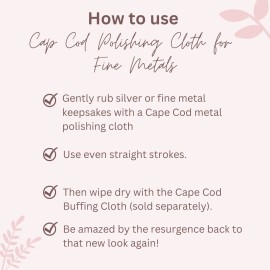 Cape Cod Polishing Cloths for Fine Metals | Jewelry Cleaner and Tarnish Remover | Silver Polishing to a Brilliant Shine | Foil Pack of (2) 4x6 Cloths Cape Cod Polishing Cloths for Fine Metals | Jewelry Cleaner and Tarnish Remover | Silver Polishing to a Brilliant Shine | Foil Pack of (2) 4x6 Cloths
