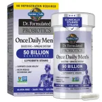 Garden of Life Probiotics for Men Dr Formulated 50 Billion CFU 15 Probiotics for Digestive Health + Organic Prebiotic Fiber for Colon & Immune Support, Daily Gas Relief, Shelf Stable, 30 Capsules