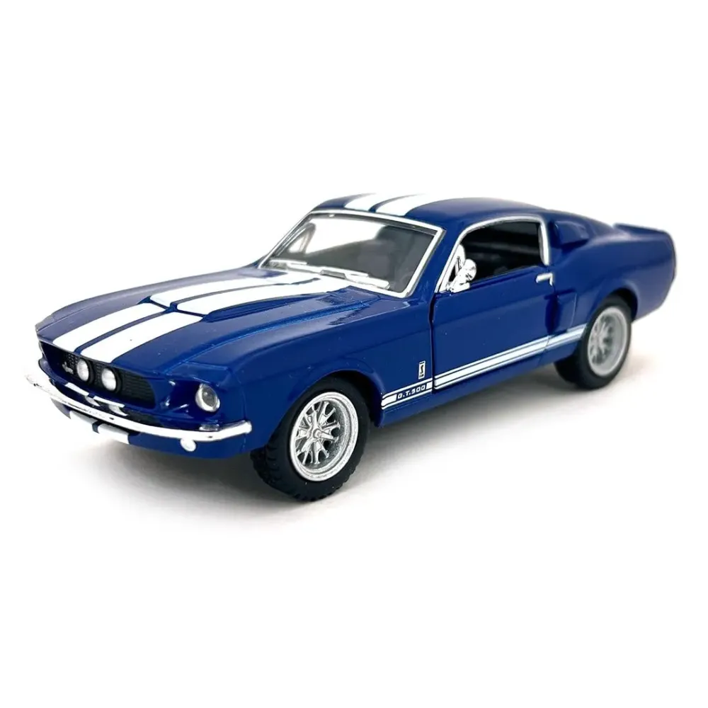 KiNSMART 1967 Ford Shelby Mustang GT500 Blue 1:38 Scale 5 Inch Die Cast Model Toy Race Car w/Pullback Action KiNSMART 1967 Ford Shelby Mustang GT500 Blue 1:38 Scale 5 Inch Die Cast Model Toy Race Car w/Pullback Action
