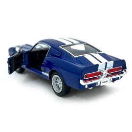 KiNSMART 1967 Ford Shelby Mustang GT500 Blue 1:38 Scale 5 Inch Die Cast Model Toy Race Car w/Pullback Action KiNSMART 1967 Ford Shelby Mustang GT500 Blue 1:38 Scale 5 Inch Die Cast Model Toy Race Car w/Pullback Action