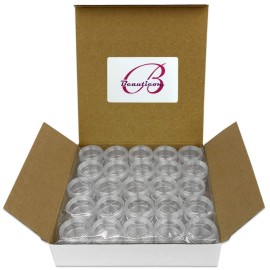 50 New Empty 5 Grams Acrylic Clear Round Jars - BPA Free Containers for Cosmetic, Lotion, Cream, Makeup, Bead, Eye shadow, Rhinestone, Samples, Pot, 5g/5ml (Clear Lid (50 Jars) 50 New Empty 5 Grams Acrylic Clear Round Jars - BPA Free Containers for Cosmetic, Lotion, Cream, Makeup, Bead, Eye shadow, Rhinestone, Samples, Pot, 5g/5ml (Clear Lid (50 Jars)