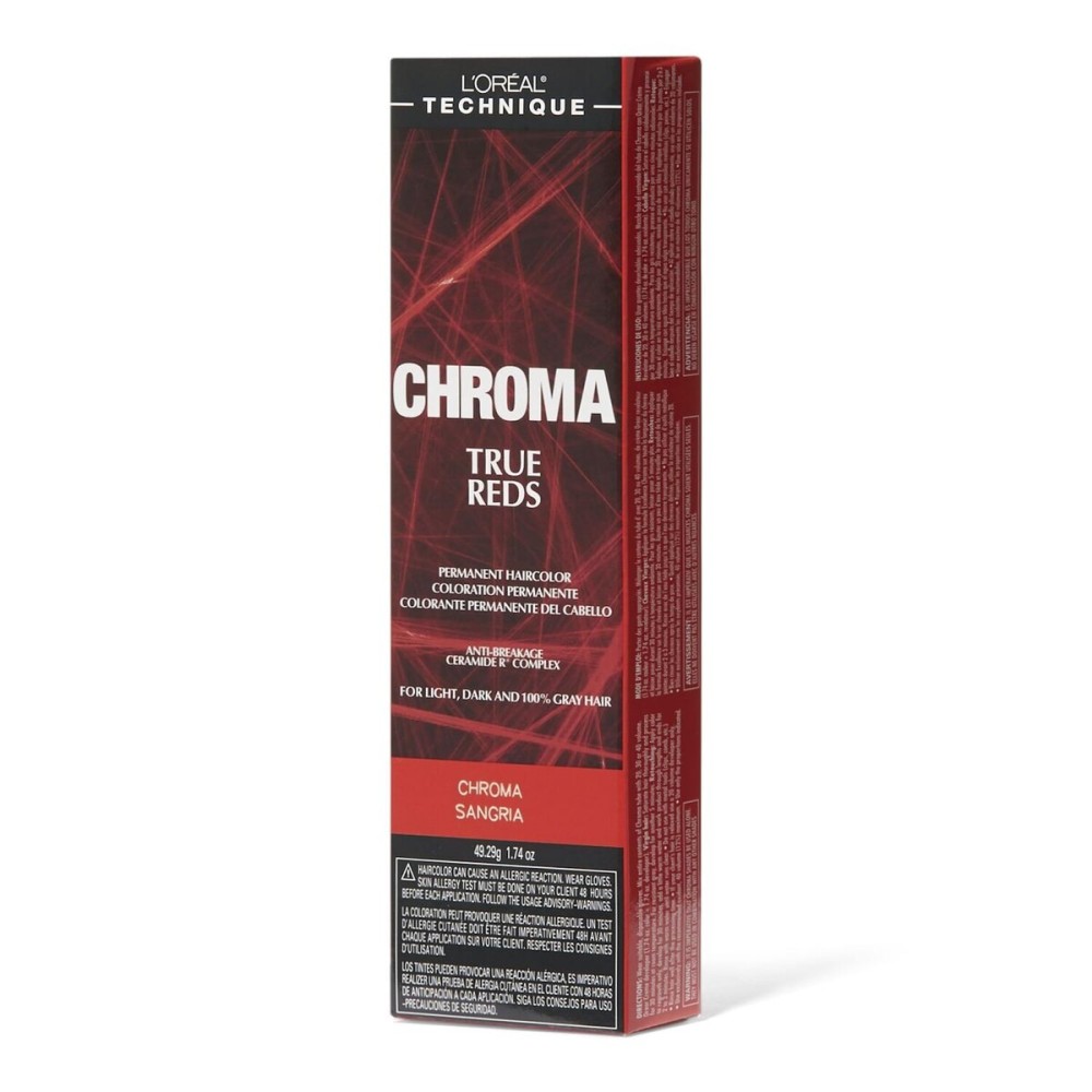L\'OREAL TECHNIQUE Chroma True Reds Permanent Hair Color - Red Dye For Long-Lasting Color, For Light, Dark and Gray Hair, Sangria L\'OREAL TECHNIQUE Chroma True Reds Permanent Hair Color - Red Dye For Long-Lasting Color, For Light, Dark and Gray Hair, Sangria