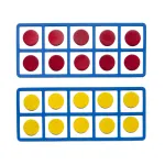 LEARNING ADVANTAGE Giant Magnetic Foam Ten Frames | Early Math Manipulative | 2 Frames with 20 Disks | Teach Number Concepts, Addition and Subtraction